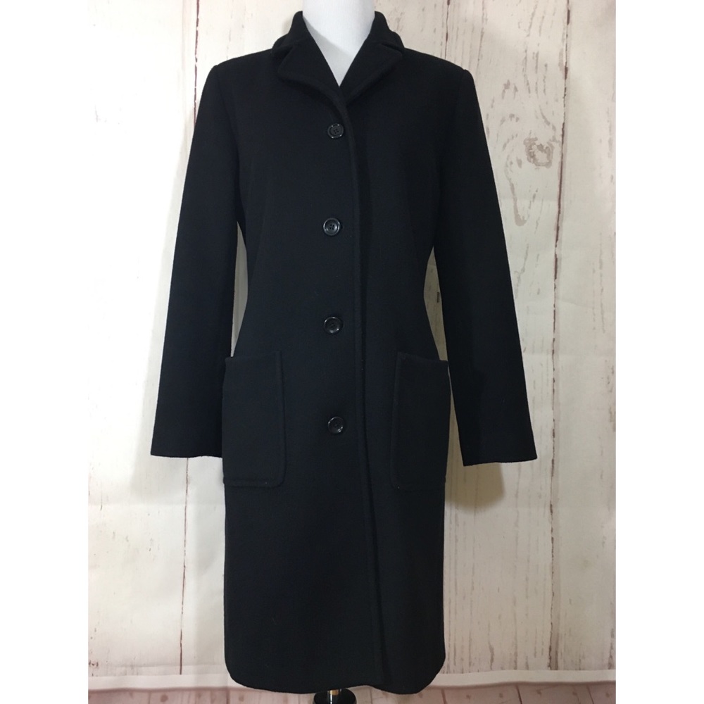 J Crew Black Peacoat Wool Cashmere Blend Sz SP